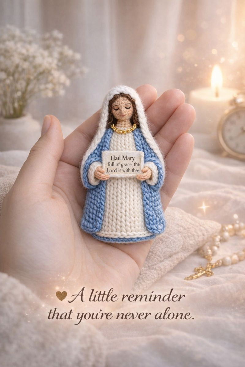 🔥LAST DAY 50% OFF - ✝️Handmade Crochet Virgin Mary – “Hail Mary, Full of Grace”🙏