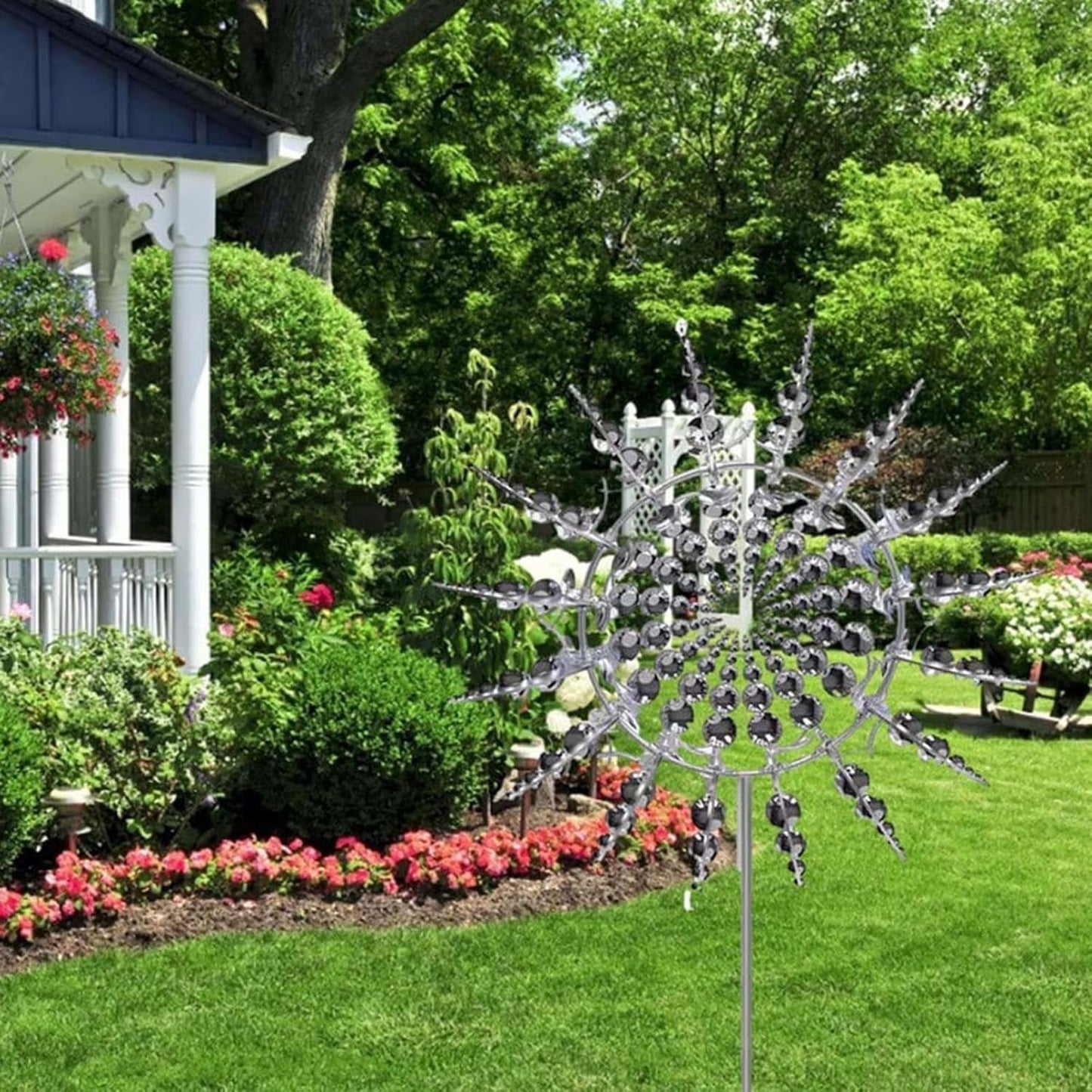 Limited time saleš„Garden Fun Rotating Windmill Waterproof and Rust-proof Outdoor Yard Decoration