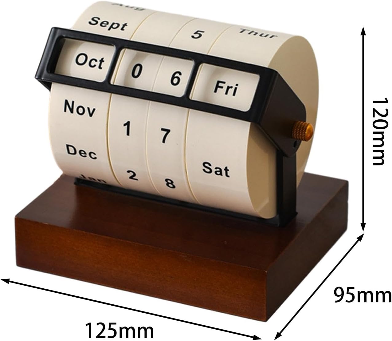 Personalized Wooden Rotating Perpetual Calendar