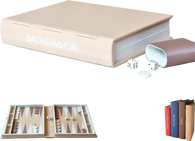 📚 6-in-1 Book-Style Board Game Set | Chess, Backgammon & More | 49% OFF Timeless Fun!