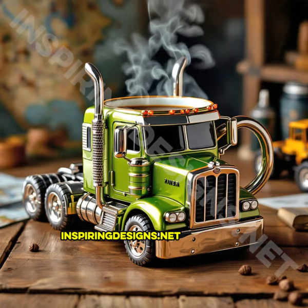 🚛 Food grade material-Handcrafted Truck Coffee Mug