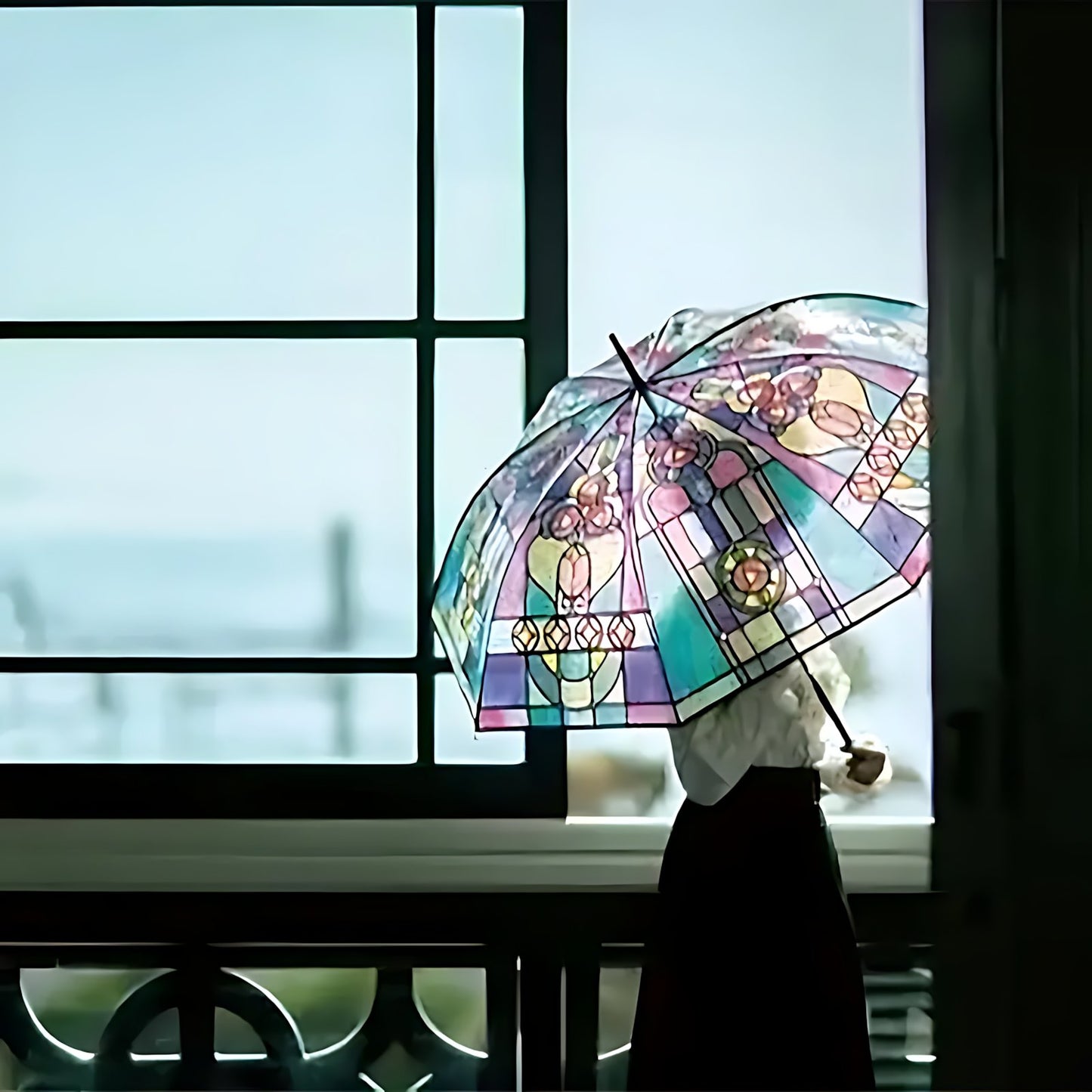 š 50K+ SOLD!š„Vintage Stained Glass Automatic Umbrella