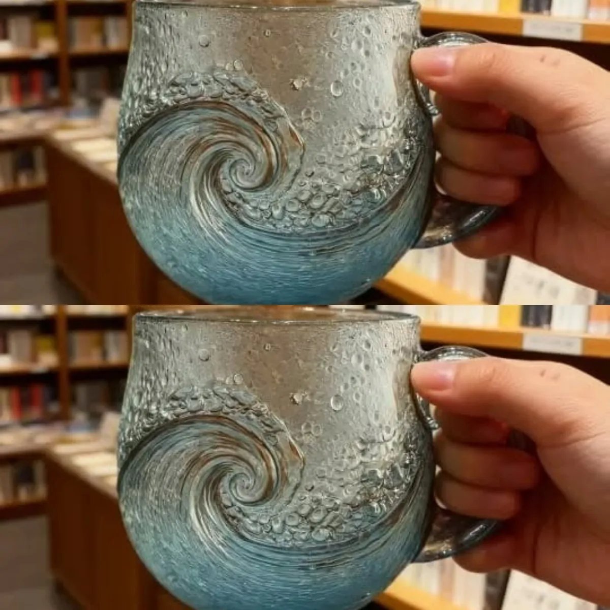 🎄Christmas Best Gifts🔥Unique Handcrafted Sea Glass Ocean Wave Mug🎁Free Gifts