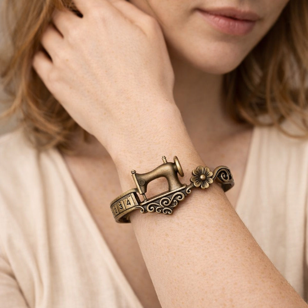🪡Mother's Day Limited Time Offer 50% OFF - Sewing Machine Bracelet & Ring Set🧵