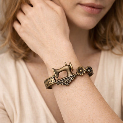 🪡Mother's Day Limited Time Offer 50% OFF - Sewing Machine Bracelet & Ring Set🧵