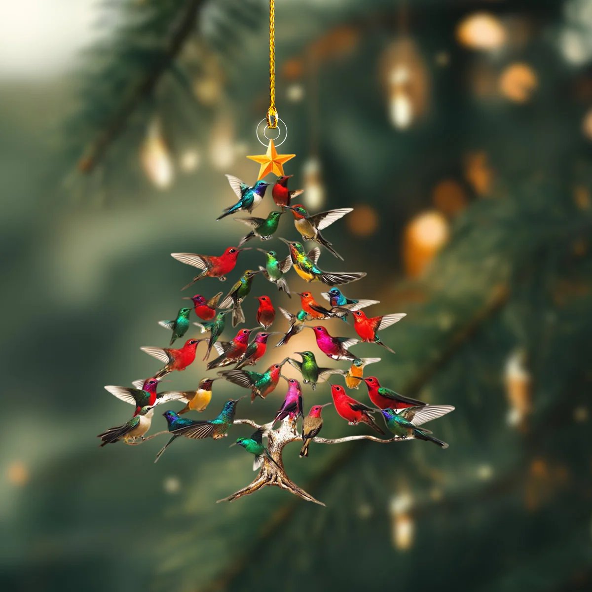 ✨ Handcrafted Metal Hummingbird Ornament – A Heartwarming Touch for Your Christmas Tree 🎄