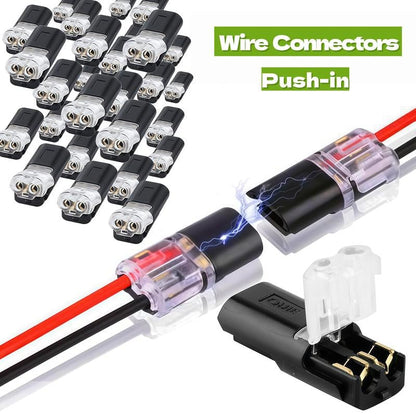 Fast-Fit 2-Pin Double-Wire Plug-in Connectors）