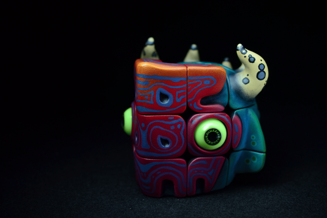 Artists Handmade Art Monster Sculpture Rubik's Cube Toys