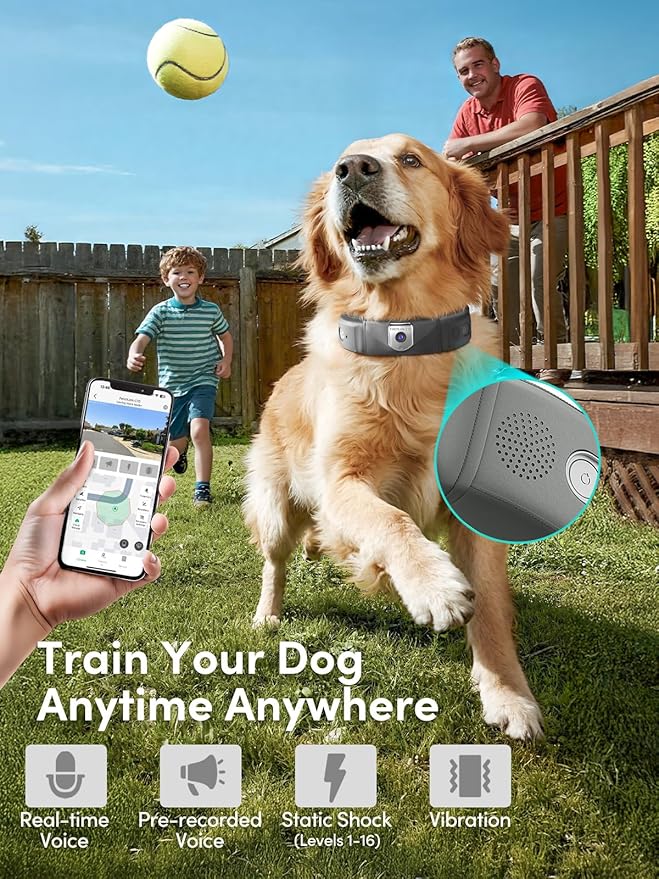 🔥Black Friday sale today only, enjoy 50%OFF -Deroopy™ Smart 2K Camera Dog Collar – 4G Wireless GPS Fence for Medium & Large Dogs
