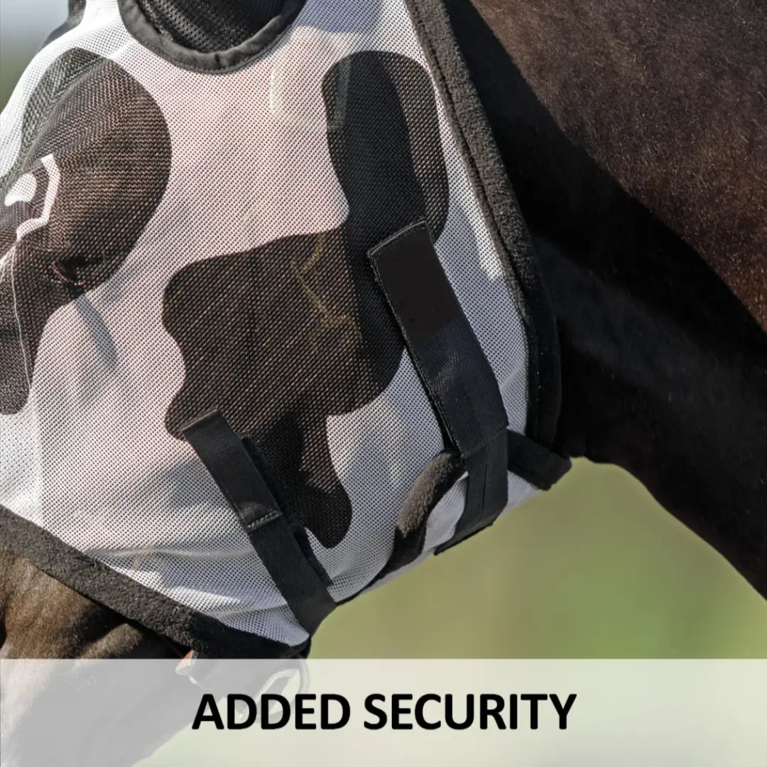 🏆 50K+ SOLD (Horse Lovers)🐴Dura-Mesh Grandpa Fly Mask with Funny Pattern Horse Fly Mask