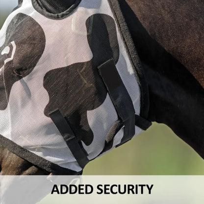 🏆 50K+ SOLD (Horse Lovers)🐴Dura-Mesh Grandpa Fly Mask with Funny Pattern Horse Fly Mask