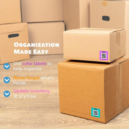 🏆35K+ SOLD! Original Color-Coded Scannable QR Labels (48 Pack)