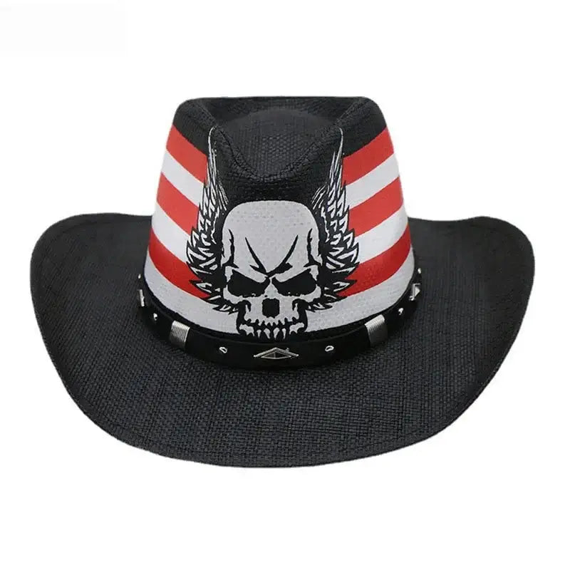 VINTAGE Cowboy & Cowgirl USA Flag Hat - (unisex)