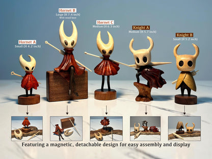🎁Hot Sales Promotion 49% OFF⚔️Hollow Knight Inspired Walnut Wood Sculpture