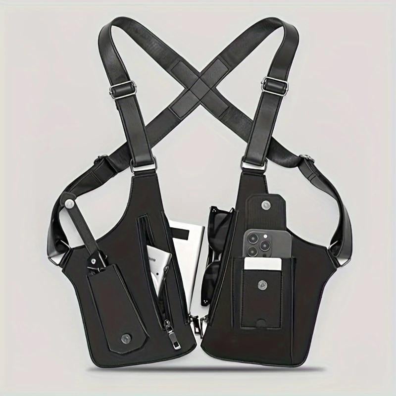 PU Leather Adjustable Underarm Shoulder Bag for Men & Women