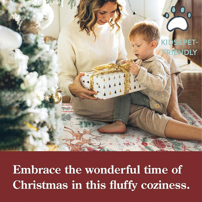 🎄🔥Soft Christmas Tree Santa Claus Carpet Runner