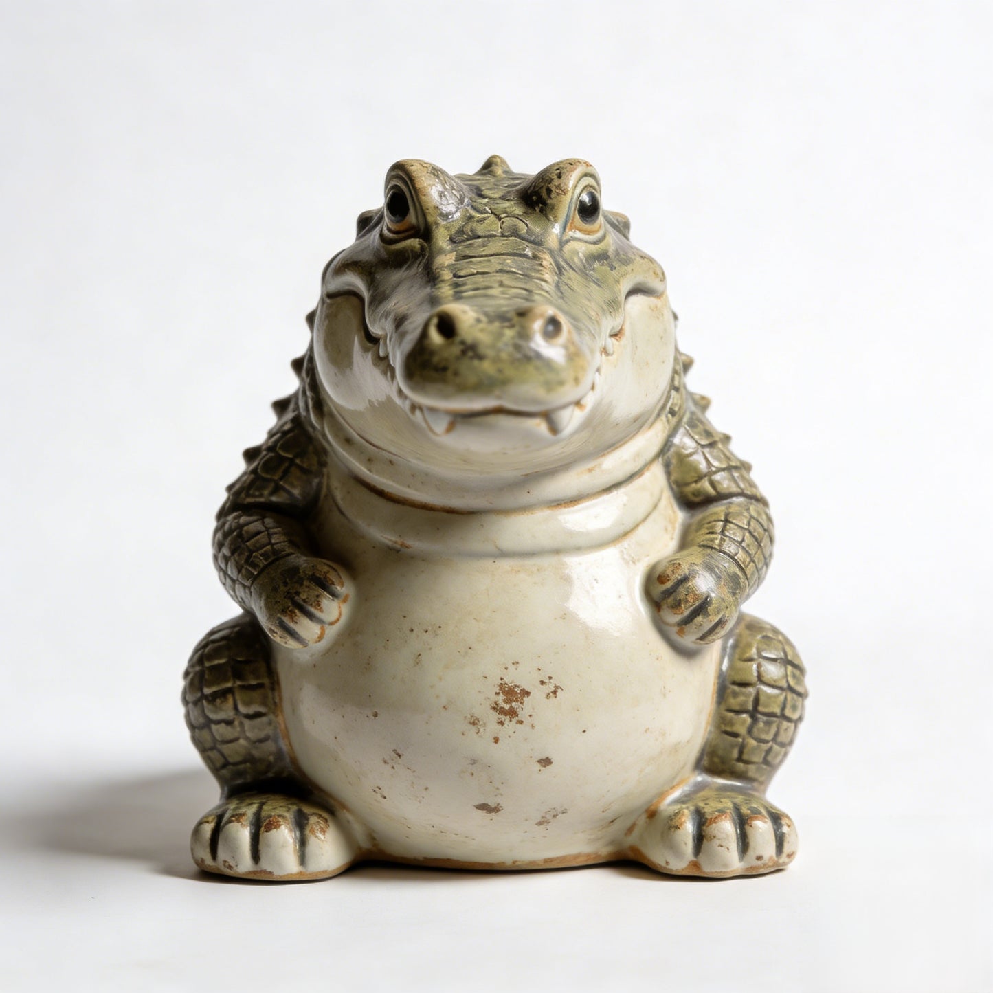 🐊  Chubby Mini Crocodile Resin Figurine – Cute Desk Pet & Cozy Home Decor Accent