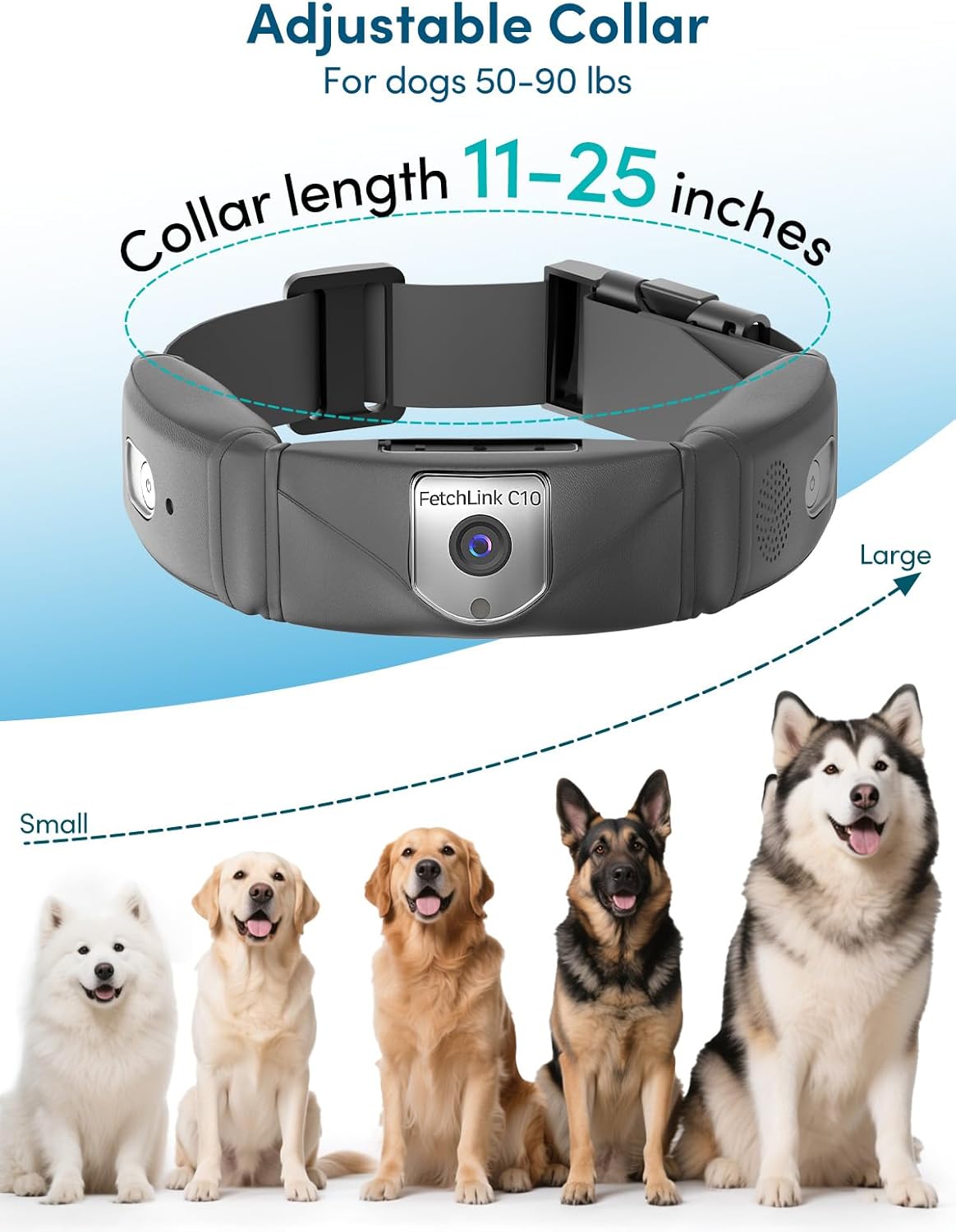 🔥Black Friday sale today only, enjoy 50%OFF -Deroopy™ Smart 2K Camera Dog Collar – 4G Wireless GPS Fence for Medium & Large Dogs