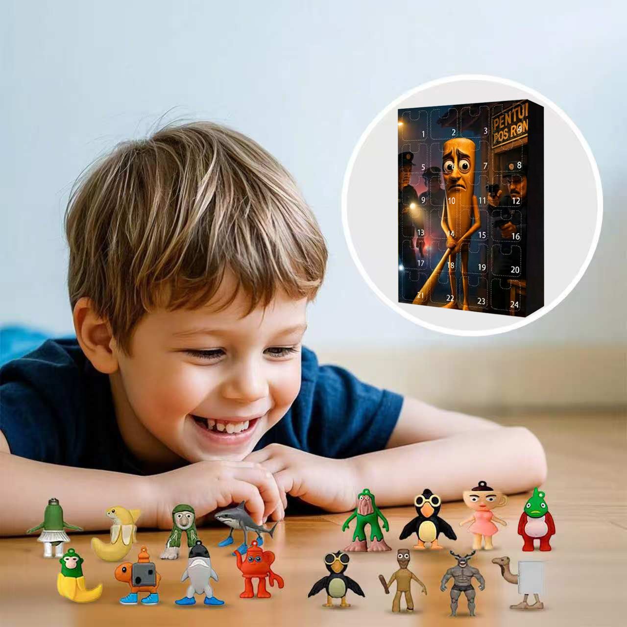 🎁 Last Day 50% OFF 🔥 Italian Brainrot Toys Countdown 24 Days Advent Calendar, Tung Tung Tung Advent Calendar