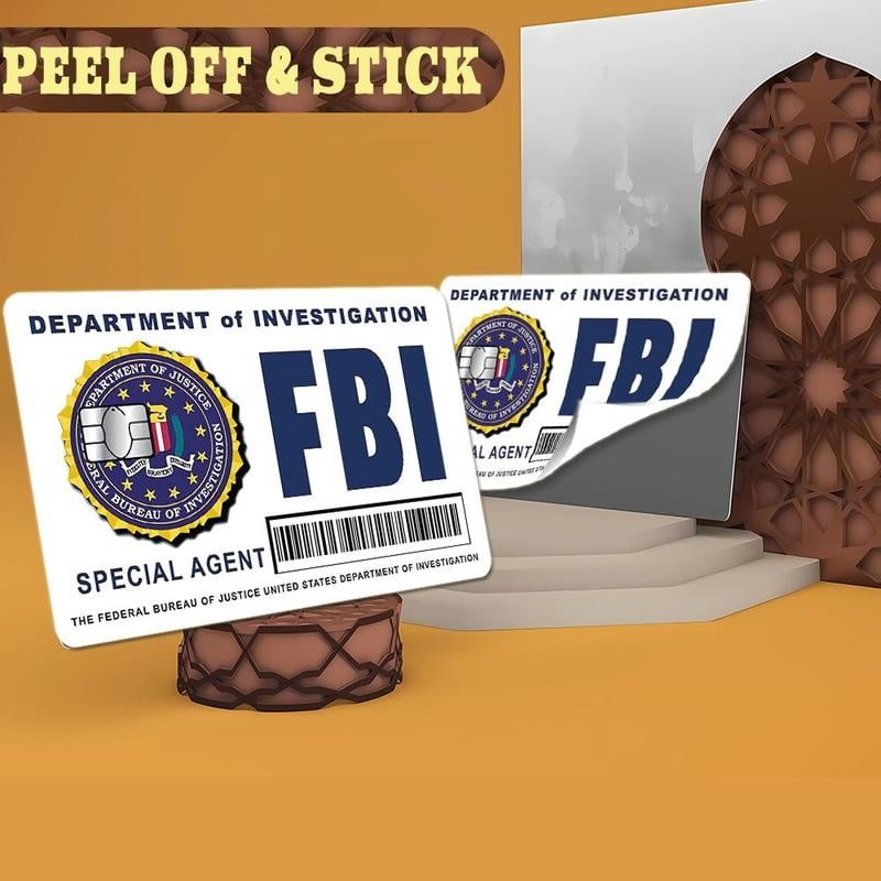🔥Secret Agent Card Skins Kit: FBI/ICE Designs  • Cosplay & Gift Stickers