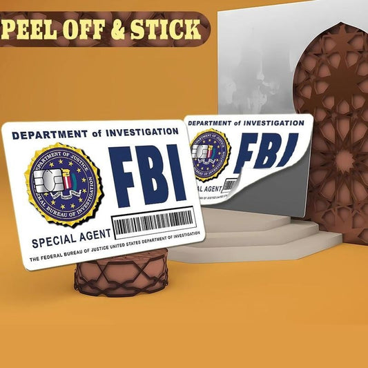 🔥Secret Agent Card Skins Kit: FBI/ICE Designs  • Cosplay & Gift Stickers