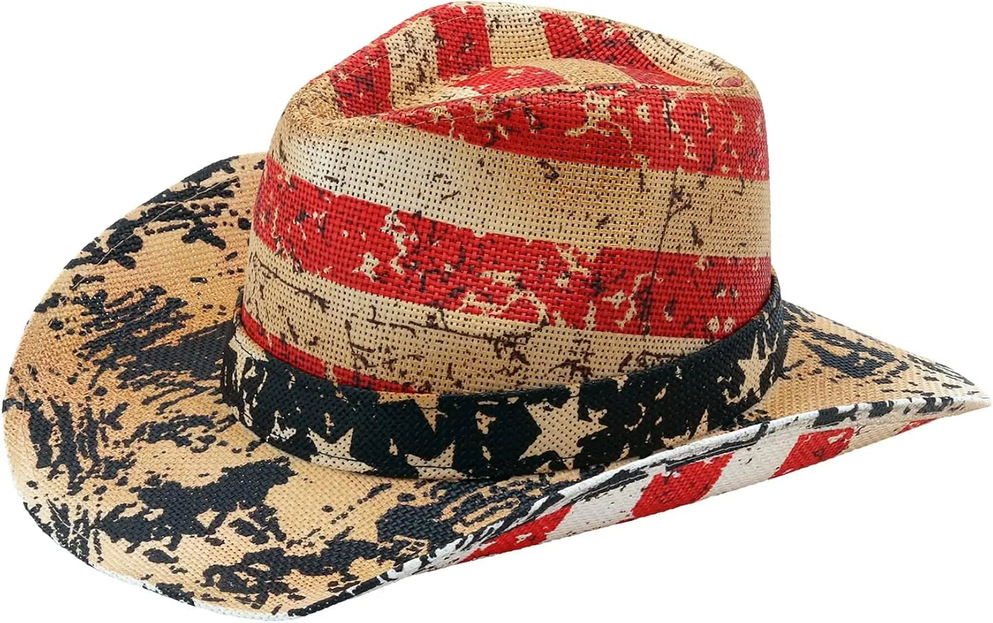 VINTAGE Cowboy & Cowgirl USA Flag Hat - (unisex)
