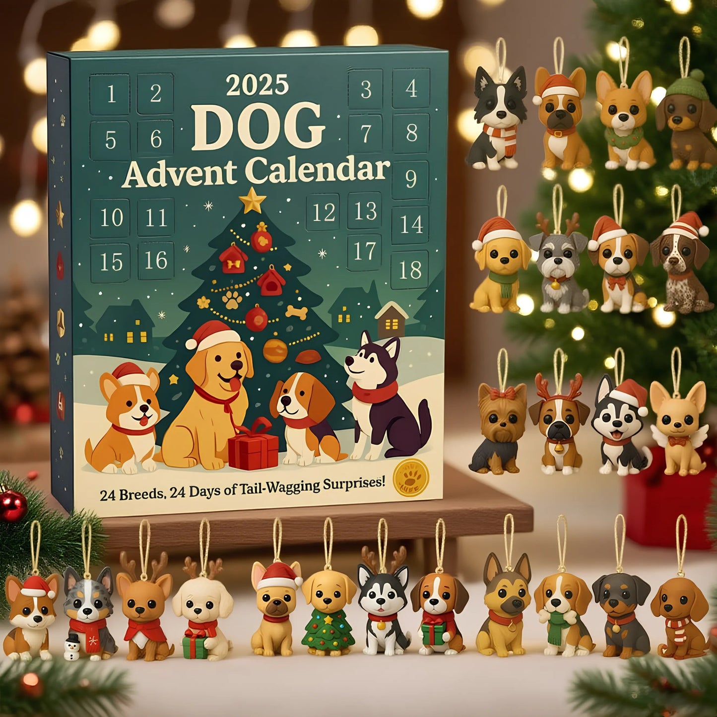 🎄Dog Advent Calendar 2025 - 24 Compartments
