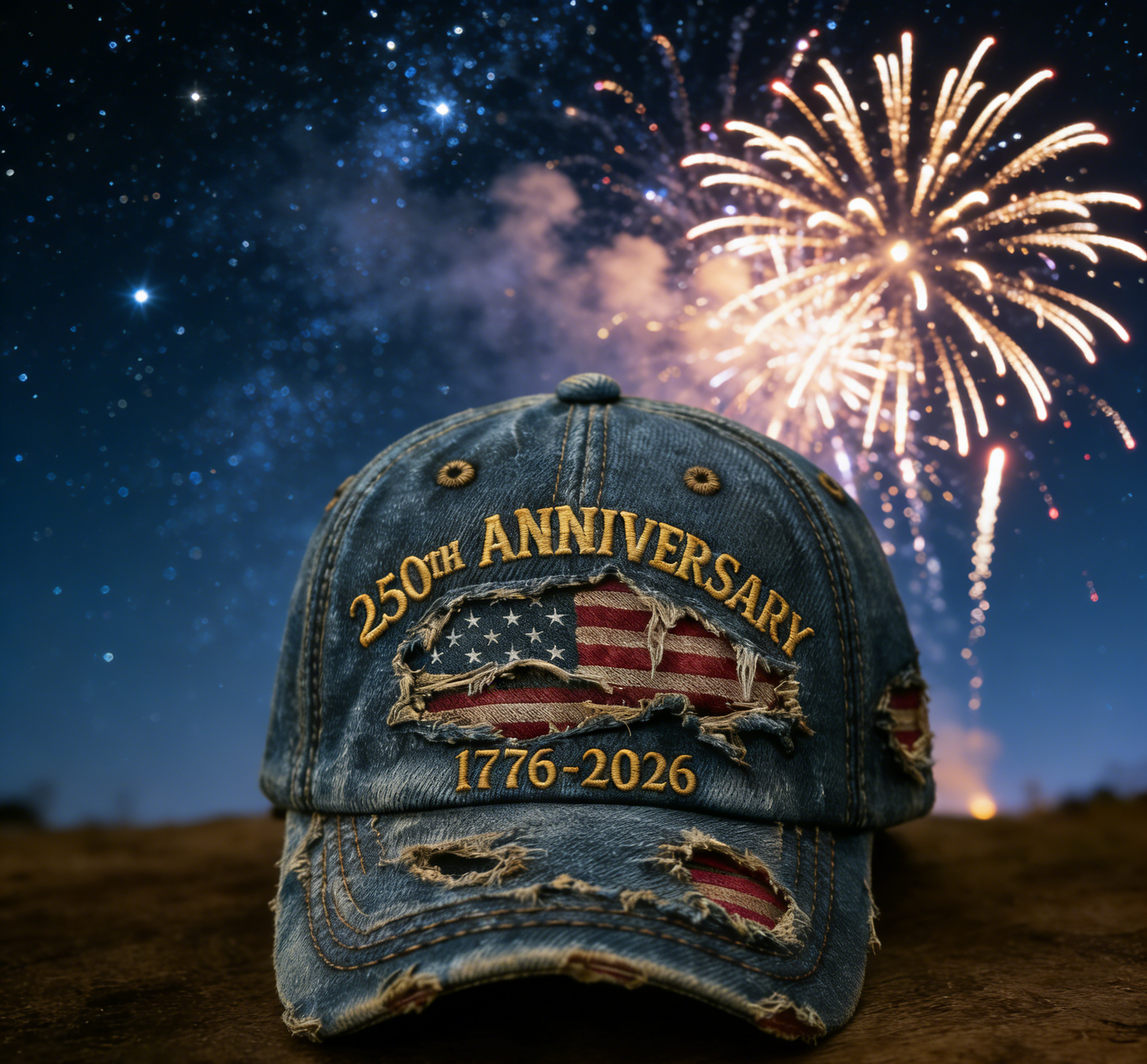 🏆Hand-Embroidered Artisan Cap💖US 250th Anniversary Casual Hat