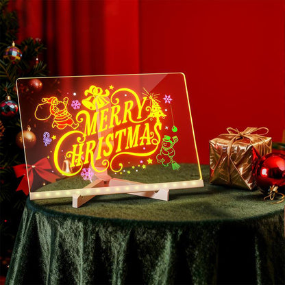 🎄The Best Christmas Gift for Kids🎄Acrylic Dry Erase Neon Art Board with Markers