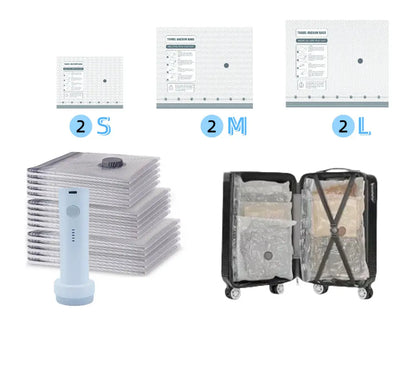✨LAST DAY ALERT 49% OFF🔥 X7 Cordless Travel Vacuum Bag Set