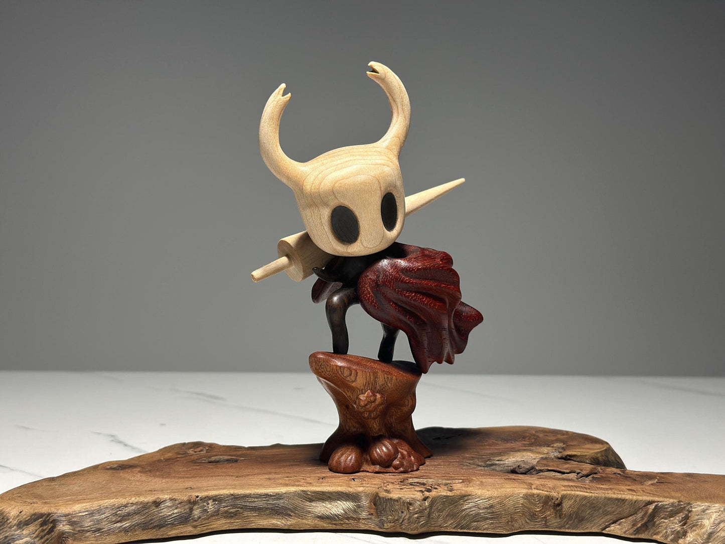 🎁Hot Sales Promotion 49% OFF⚔️Hollow Knight Inspired Walnut Wood Sculpture