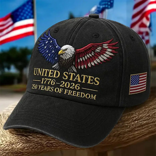 🗽Eagle & Liberty – United States 250th Anniversary Printed Hat🦅(Breathable & Lightweight Comfort & Unisex Fit)