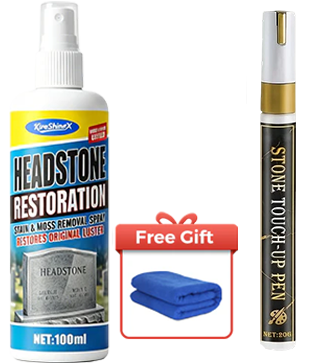 🏆LAST DAY SALE: 9.99!!  ⏰🎁Headstone Cleaning & Restoration Spray – Remove Stains Instantly