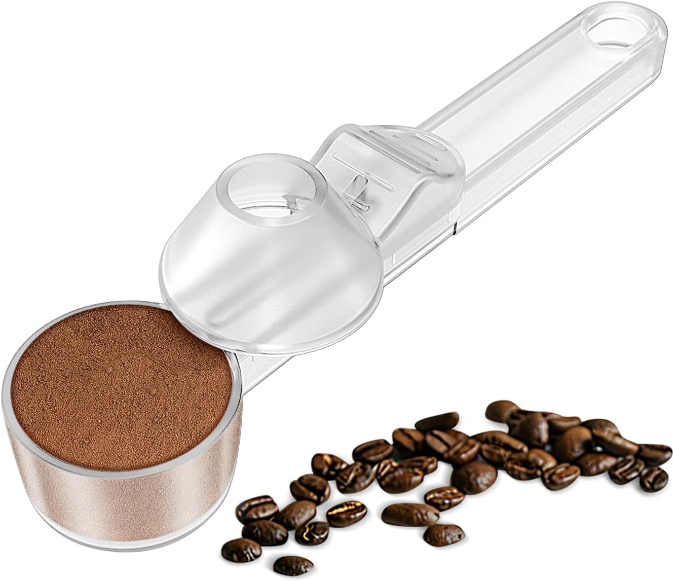 🎯 Coffee Scoop with Funnel – 2-Tbsp Measuring Spoon for K-Cup Pods, Ground Coffee & Protein Powder