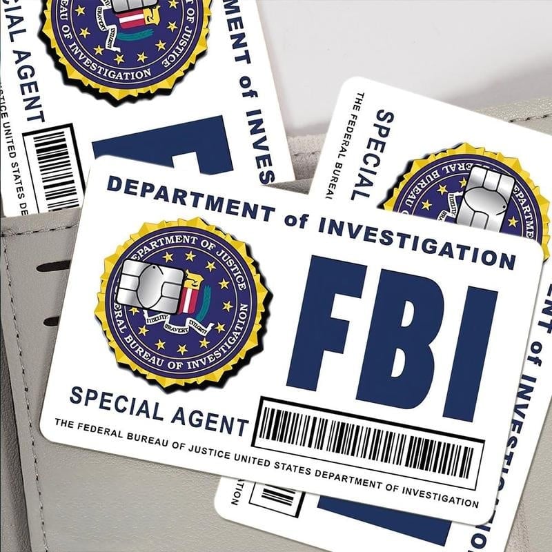🔥Secret Agent Card Skins Kit: FBI/ICE Designs  • Cosplay & Gift Stickers