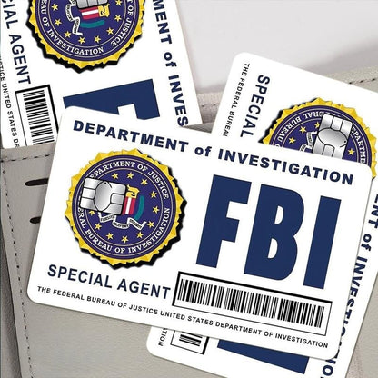 🔥Secret Agent Card Skins Kit: FBI/ICE Designs  • Cosplay & Gift Stickers