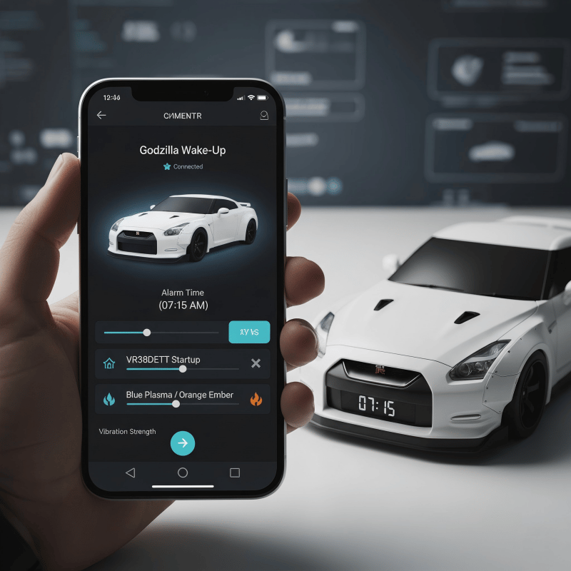 Engine Alarm Clock ⏰Hypercar Alarm Clock🏎️Realistic Engine & Light Effects – Waresluck