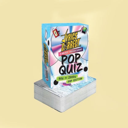 🎶Lyrics Correct Pop Quiz 90s & 2000s Edition Music Trivia Game