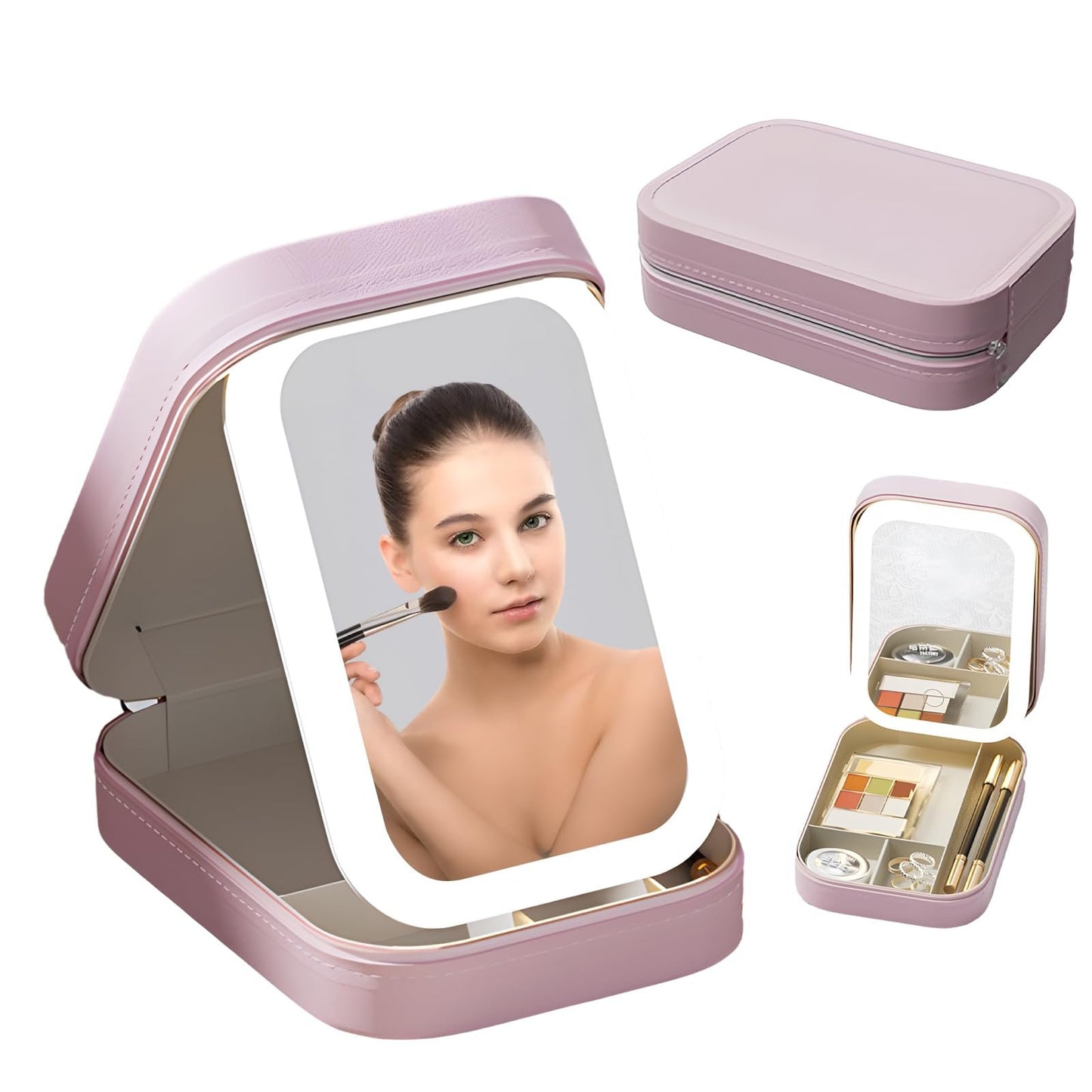 ✨ Portable Makeup Mirror – Perfect for On-the-Go Touch-ups! 💄💅