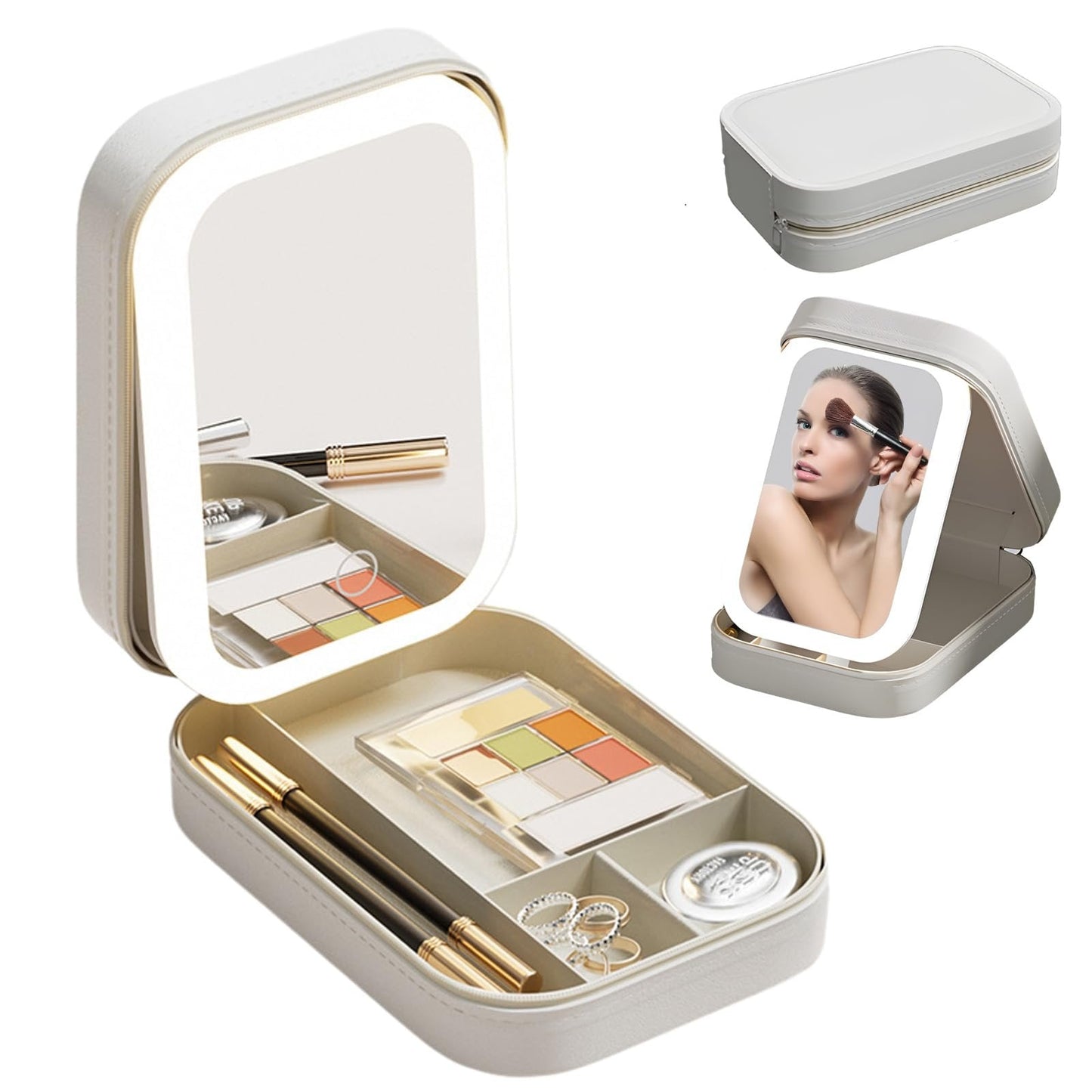 ✨ Portable Makeup Mirror – Perfect for On-the-Go Touch-ups! 💄💅