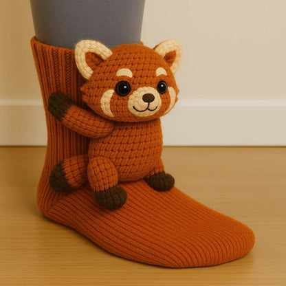 🎅Christmas Eve Sale 49% OFF🧦Hand Crocheted 3D Animal Socks