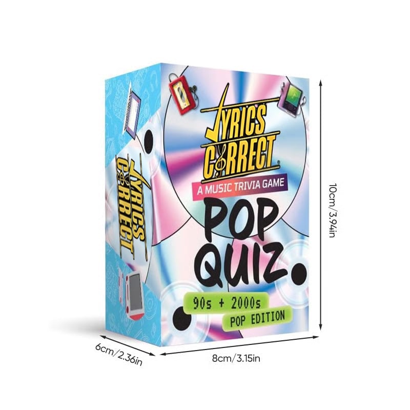 🎶Lyrics Correct Pop Quiz 90s & 2000s Edition Music Trivia Game