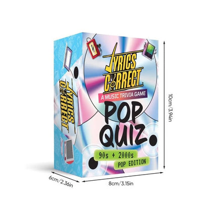 🎶Lyrics Correct Pop Quiz 90s & 2000s Edition Music Trivia Game