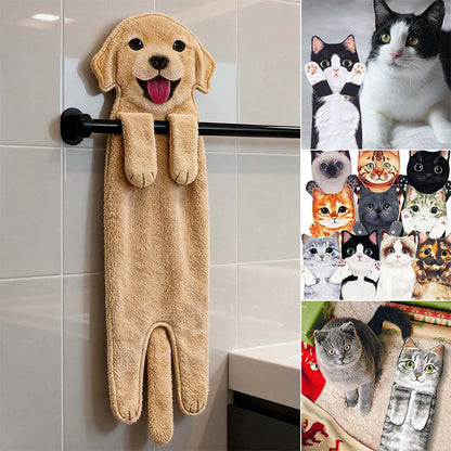 Funny Cat Hand Towels - Pick Your Favorite Furry Friend Towel 🐱🐶