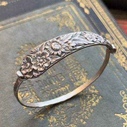 🔥LAST DAY 54% OFF✨Handmade Sterling Spoon Bangle - Crafted from Authentic Vintage Silverware