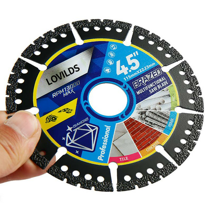 3-Pack 4.5″ Multi-Material Cutting Blades — Dry-Cut Metal, Tile & Stone for Angle Grinders