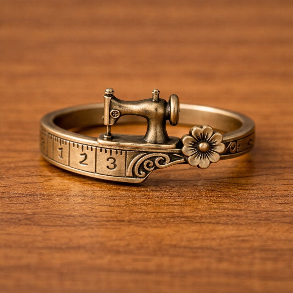 🪡Mother's Day Limited Time Offer 50% OFF - Sewing Machine Bracelet & Ring Set🧵