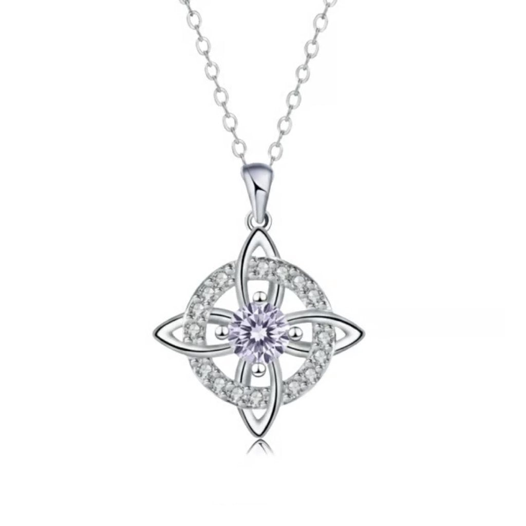 Mystical Birthstone Witches Knot Necklace – Natural Crystal🔮💞Protect Your Loved Ones