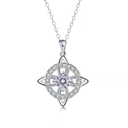 Mystical Birthstone Witches Knot Necklace – Natural Crystal🔮💞Protect Your Loved Ones