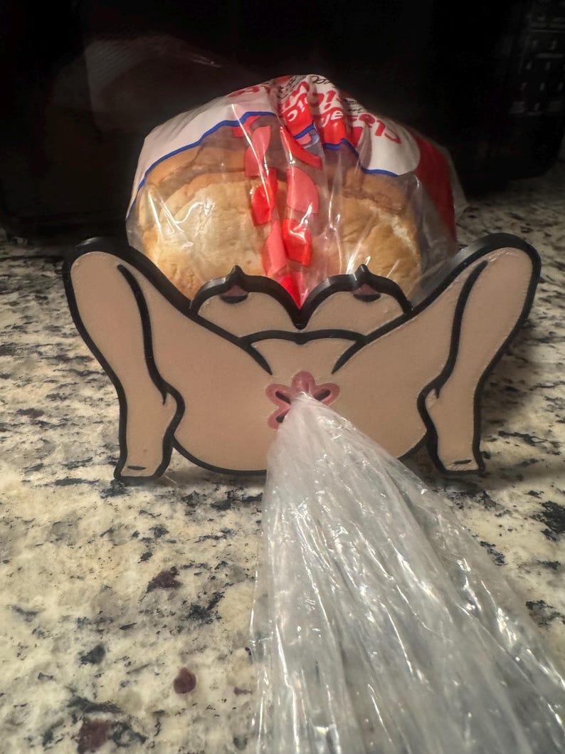 🎉 3D Printed Novelty Bread Clip — Fun & Irreverent Kitchen Gag Gift